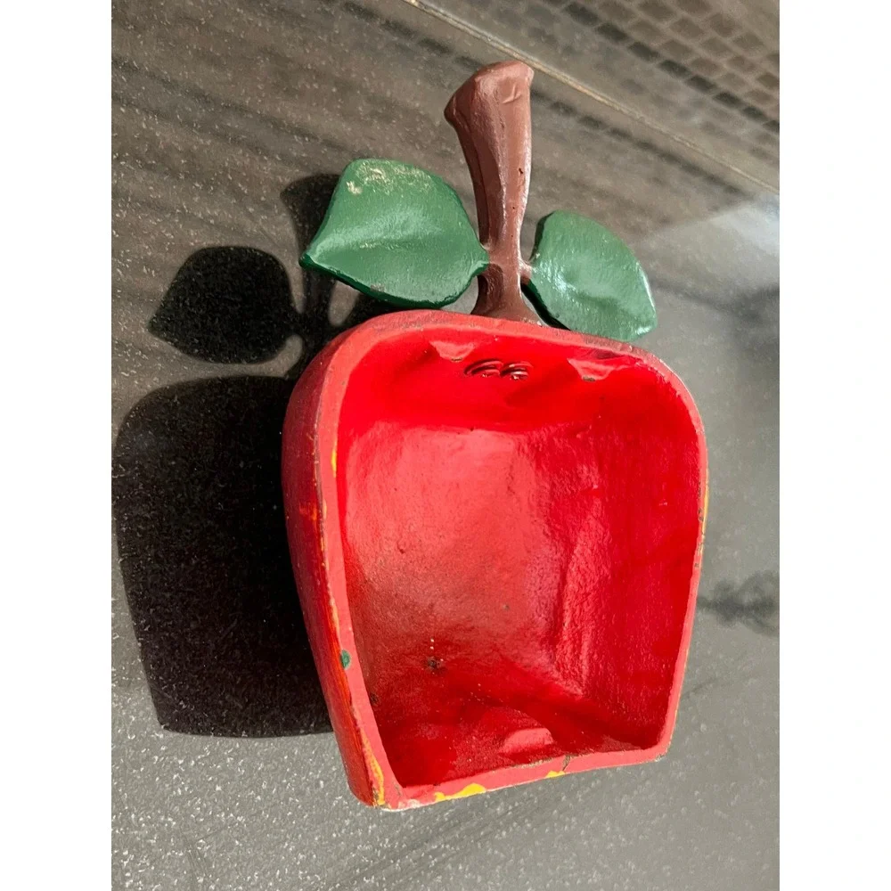 Vintage Cast Iron 'RED APPLE' Door Stop - 7